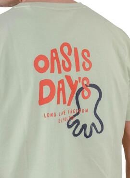 Camiseta El Pulpo Oasis days verde para hombre
