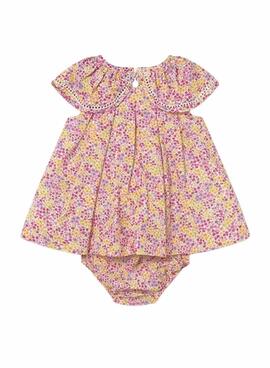 Conjunto vestido Mayoral floral rosa para bebé