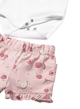 Conjunto Mayoral bodies y cubrepañal rosa para bebé