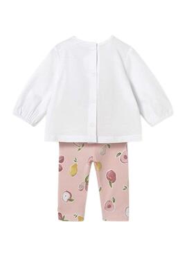 Conjunto Mayoral camisetas y leggings rosa para bebé