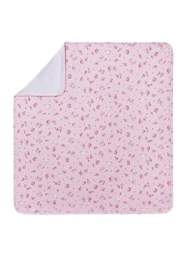 Manta Mayoral rosa con estampado de frutas para bebé