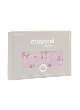 Manta Mayoral rosa con estampado de frutas para bebé