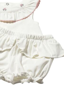 Conjunto Mayoral camisetas y cubrepañal verde agua para bebé