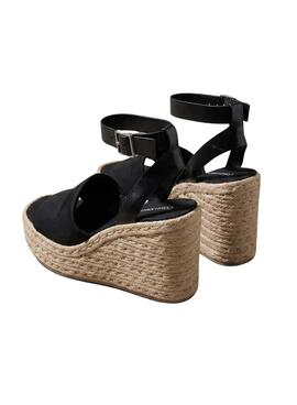 Sandalias Calvin Klein Jeans Wedge Espad negro para mujer