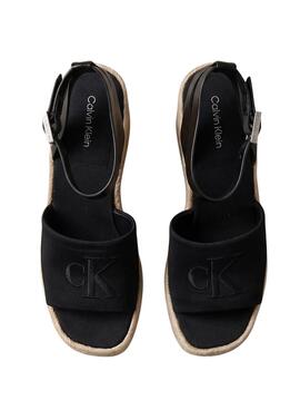 Sandalias Calvin Klein Jeans Wedge Espad negro para mujer