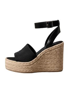 Sandalias Calvin Klein Jeans Wedge Espad negro para mujer