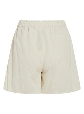 Shorts Vila Vijuliana beige para mujer