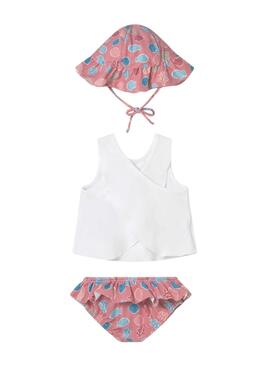 Conjunto Mayoral baño rosa con estampado marino para bebé