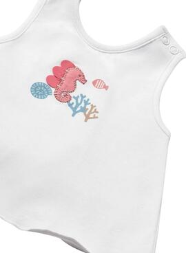 Conjunto Mayoral baño rosa con estampado marino para bebé