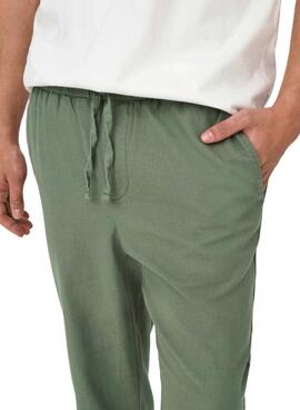 Pantalón Only and Sons Linus verde para hombre
