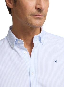 Camisa Silbon Sport oxford rayas azul para hombre