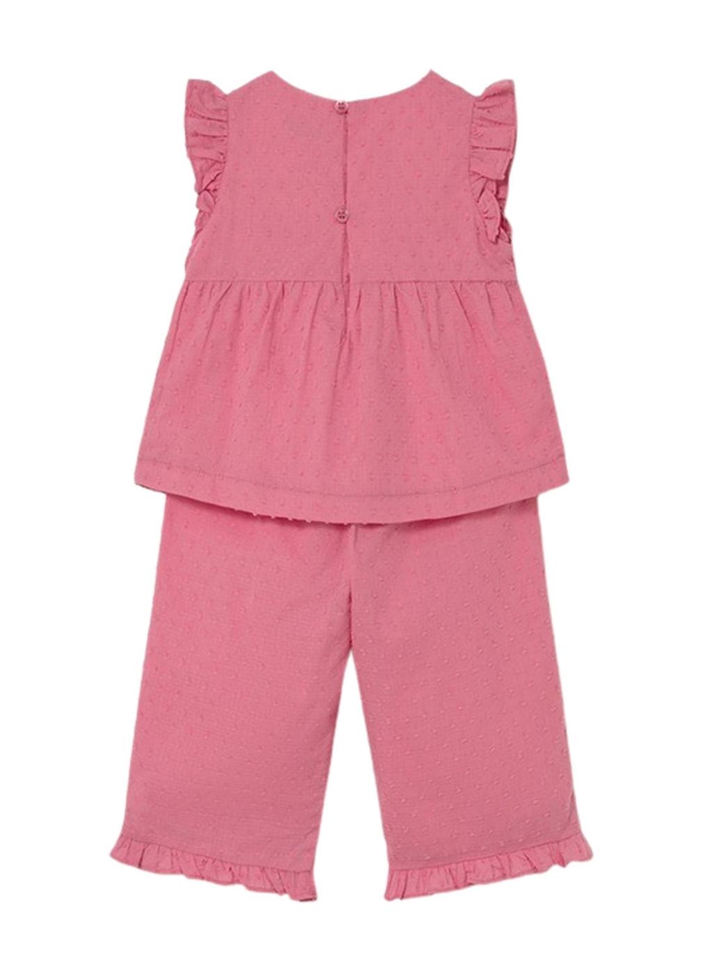 Conjunto Mayoral blusa rosa y pantalón a juego para niña