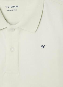 Polo Silbon cásico verde para hombre
