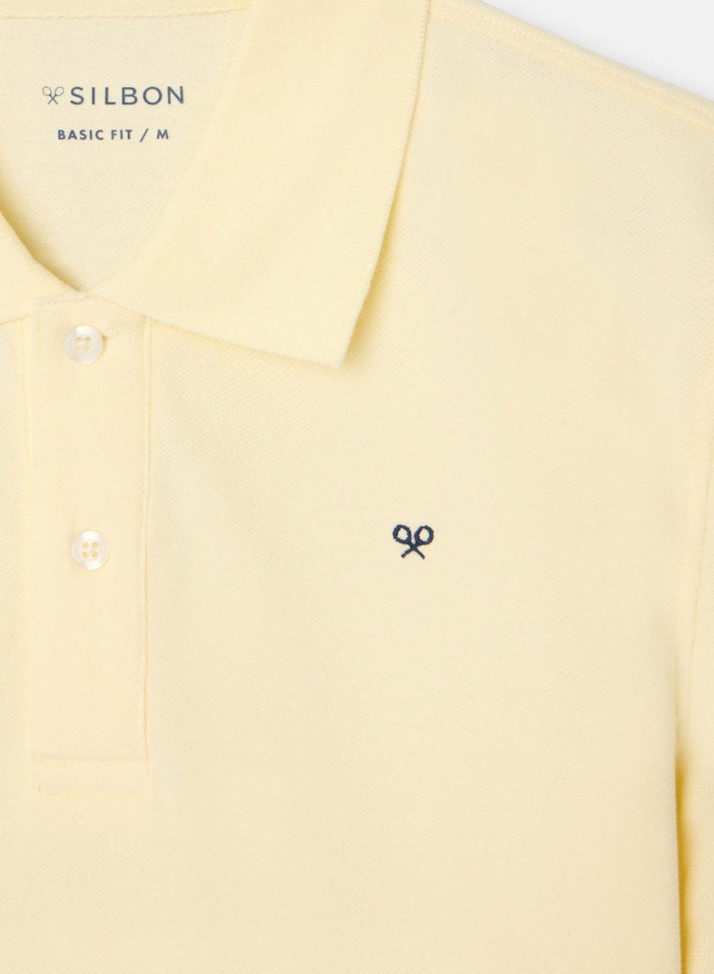 Polo Silbon cásico amarillo para hombre
