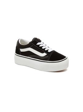 Zapatilla Vans Old Skool Negro Para Niña 