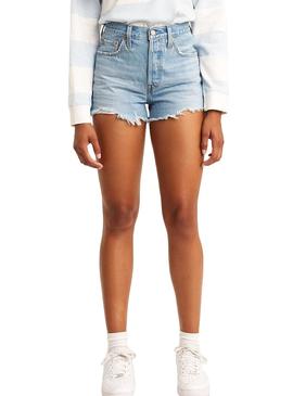 Shorts Levis 501  Denim Claro Para Mujer