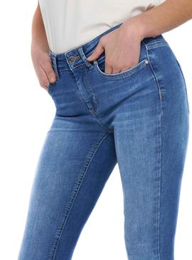 Pantalón vaquero Only mid skinny azul medio para mujer