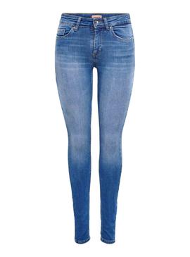Pantalón vaquero Only mid skinny azul medio para mujer