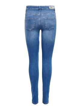 Pantalón vaquero Only mid skinny azul medio para mujer