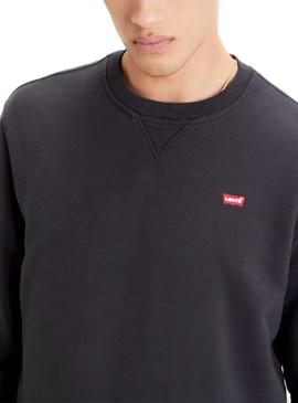 Sudadera Levis New Original Crew Negro Para Hombre